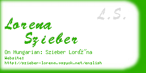 lorena szieber business card